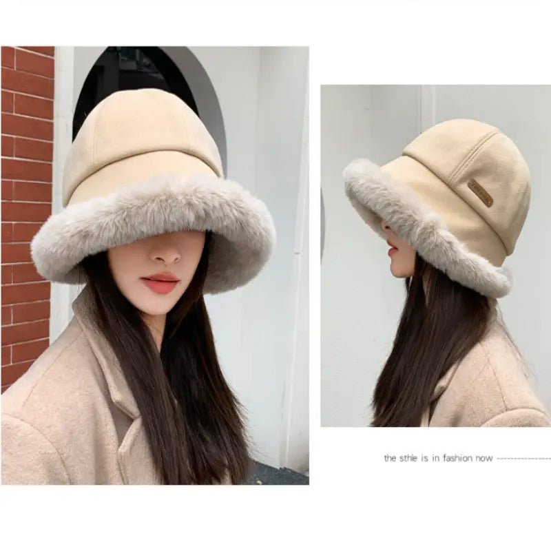 Serenna | Gezellige vissersmuts voor dames met voering van imitatiebont – Warm en stijlvol voor de winter