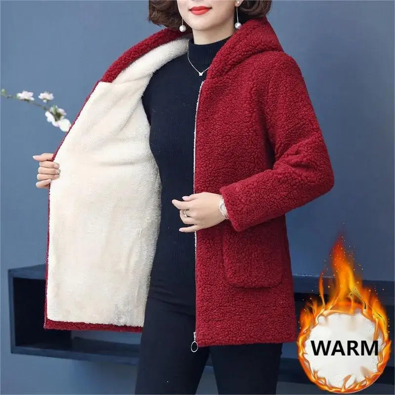 Ranya | Dameswinterjas met capuchon en voering – dikke warme jas voor koud weer