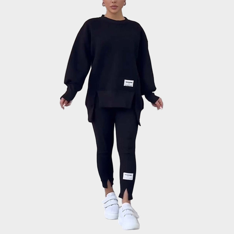 Cyrenia | Athleisure-hoodie en legging voor dames – Comfortabele sportkleding set