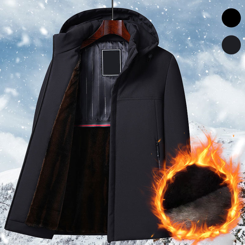 Denar | Thermische parka met capuchon voor heren – Dikke, winddichte, waterdichte winterjas