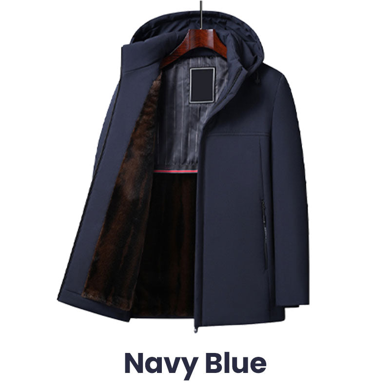 Denar | Thermische parka met capuchon voor heren – Dikke, winddichte, waterdichte winterjas