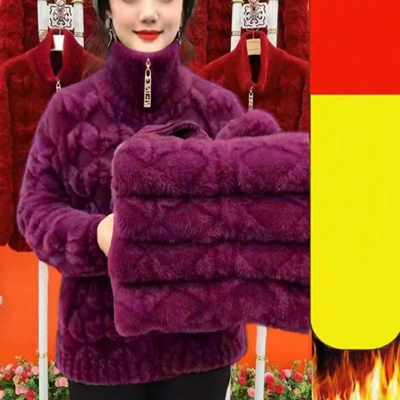 Helia | Dikke pluche winterjas – warme jas voor koud weer, casual en outdoor kleding