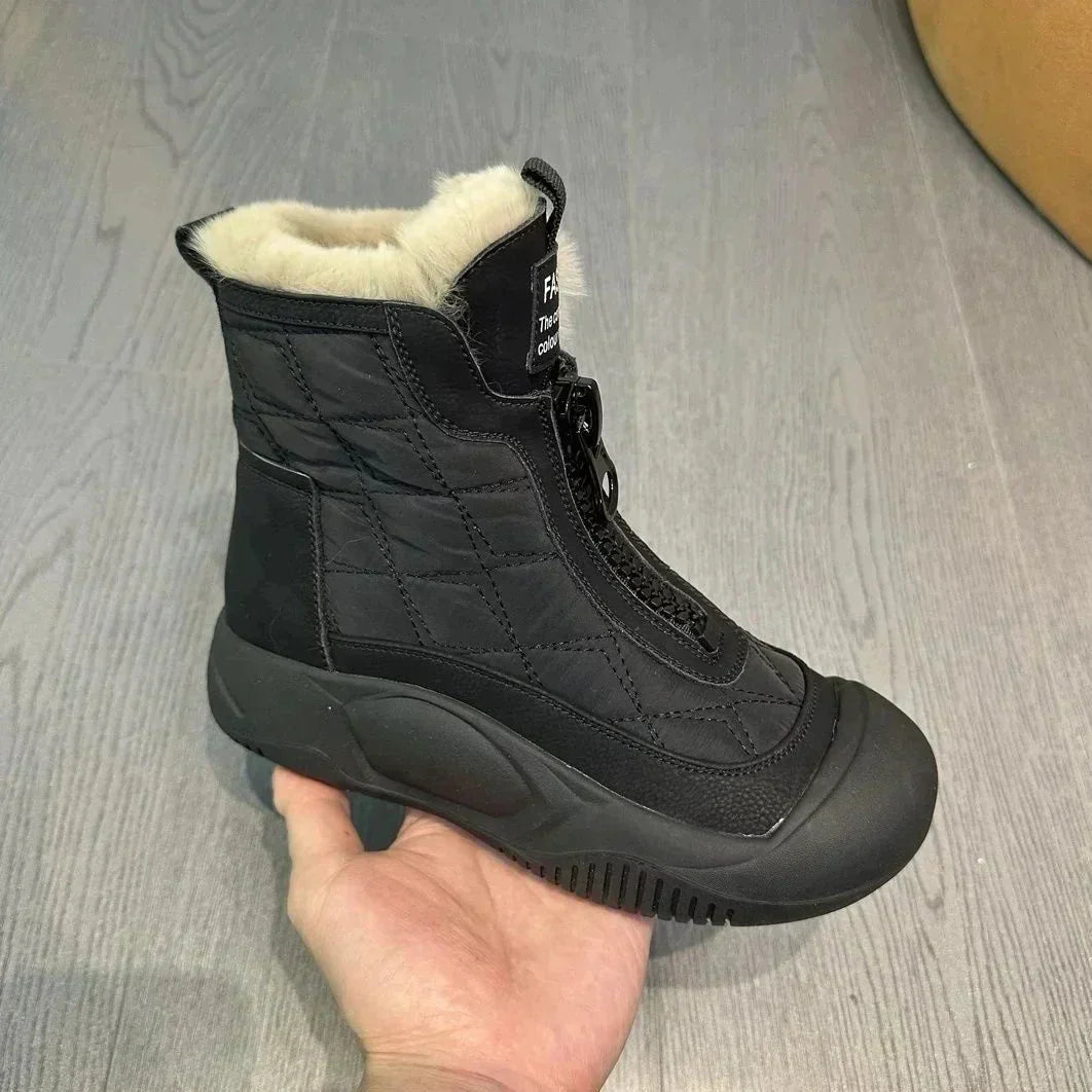 FrostElla | Bottes de neige imperméables, doublées de fausse fourrure, antidérapantes, chaudes et confortables pour l'hiver et les activités de plein air.
