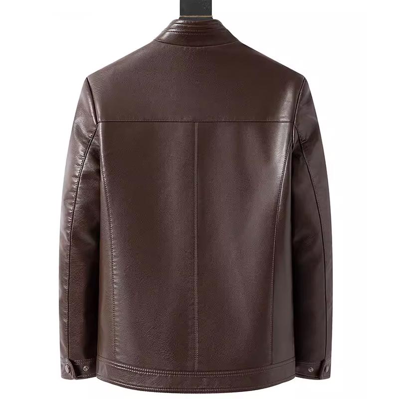 Abram | Leren herenjas met warme pluche voering – Thermische winterjas, stijlvolle casual bovenkleding