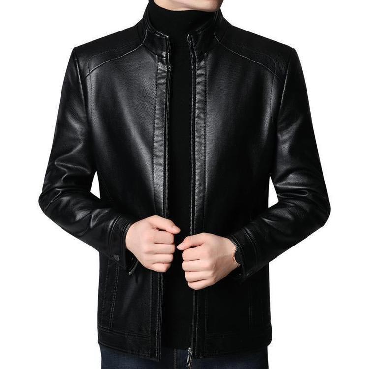 Abram | Leren herenjas met warme pluche voering – Thermische winterjas, stijlvolle casual bovenkleding