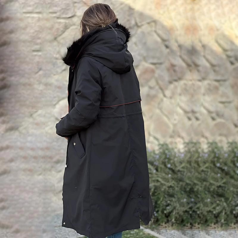 Evelora | Winterparka voor dames met capuchon en bontkraag – Casual, warme en stijlvolle bovenkleding