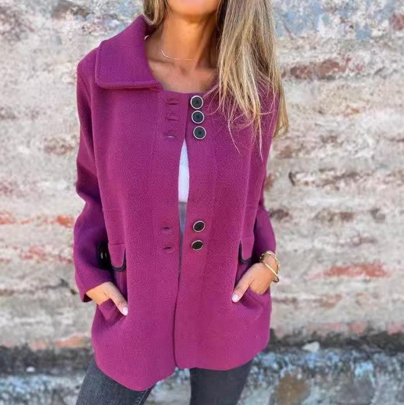 Raelene | Dameswinterjas van tweed – Stijlvolle en warme jas