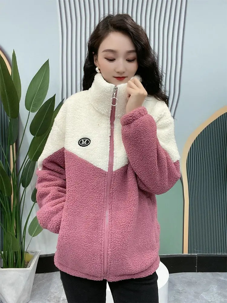 Callen | Teddy fleece jas voor dames – opstaande kraag, zachte en warme winterjas