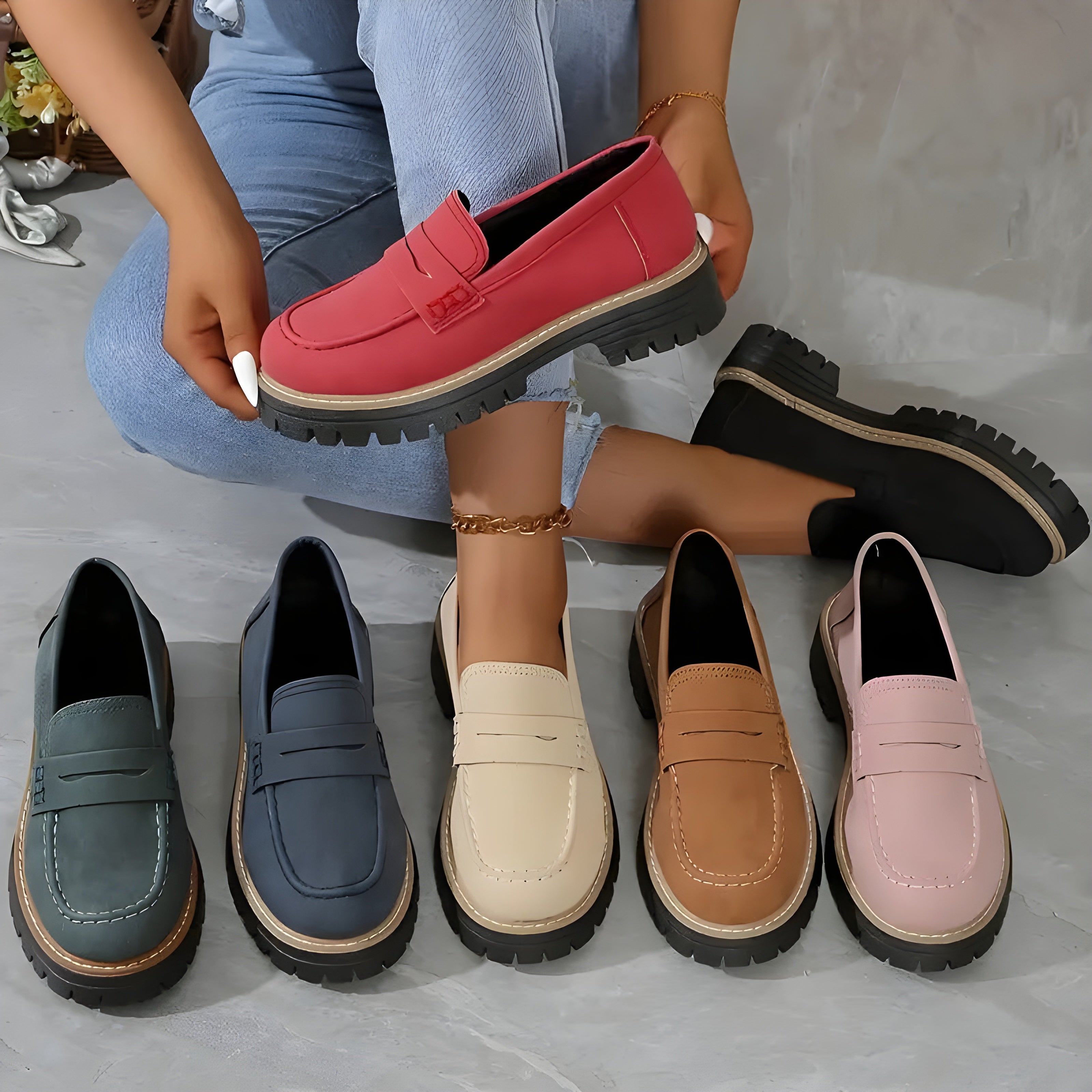 Stepella | Stijlvolle plateau loafers voor dames – Comfortabele instapschoenen