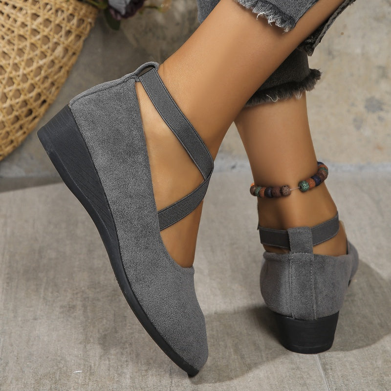 Averra | Vrouwen Platte Ballet Schoenen met Enkelbandjes - Elegant, Comfortabel, Slip-On