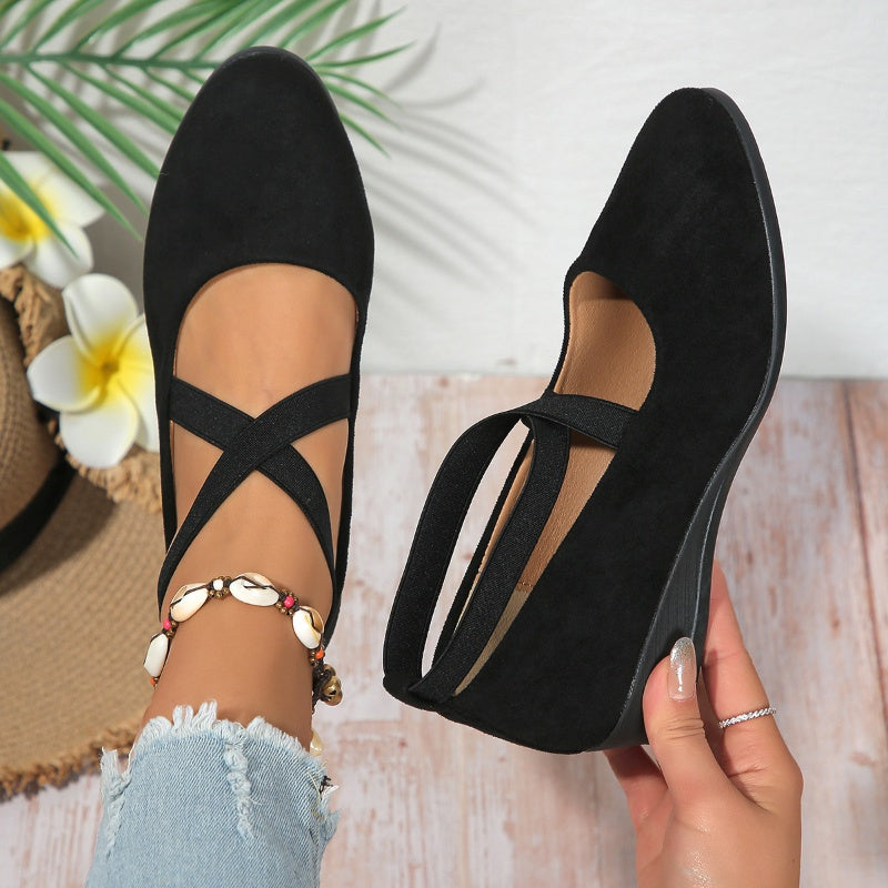 Averra | Vrouwen Platte Ballet Schoenen met Enkelbandjes - Elegant, Comfortabel, Slip-On