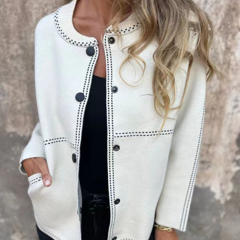 Aisle | Gilet élégant pour femme avec fermeture à pression – Maille légère