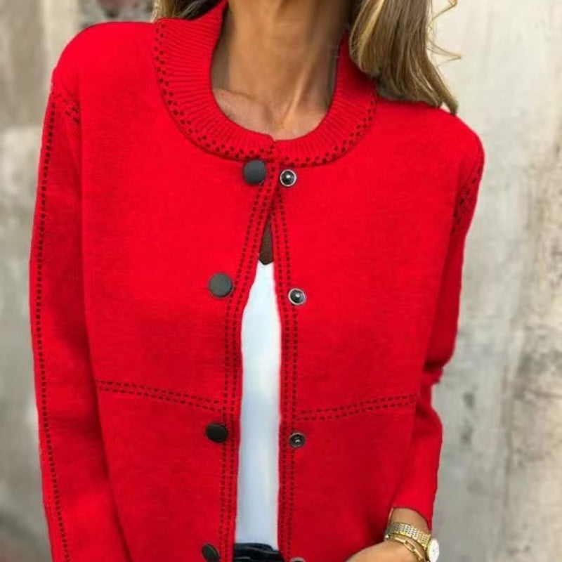 Aisle | Gilet élégant pour femme avec fermeture à pression – Maille légère