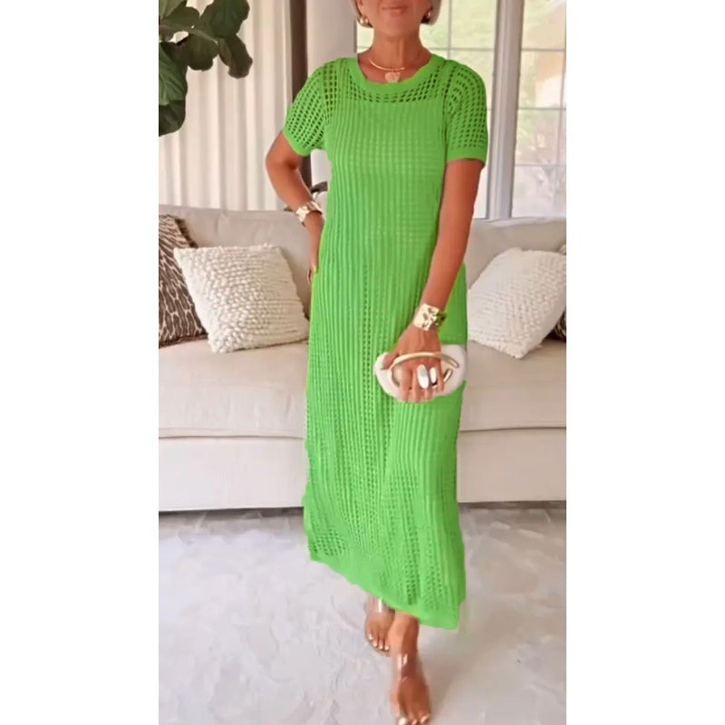Helissa | Casual-elegante damesjurk – Zomerjurk met rasterpatroon