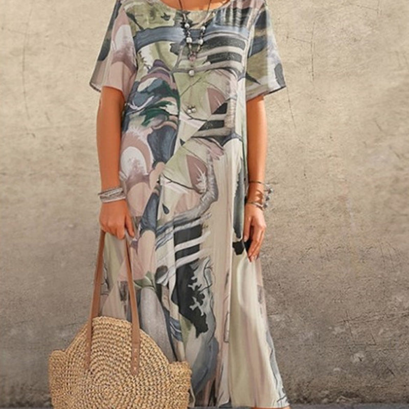 Bely | Tropische strandjurk voor dames – Luchtige maxi-jurk met levendige print voor de zomer