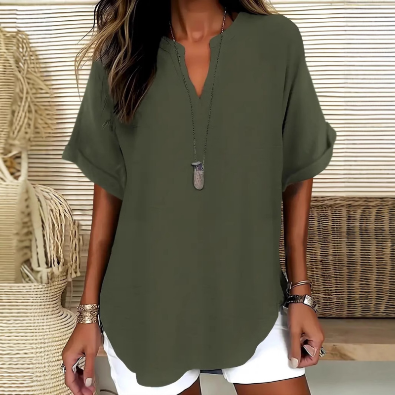 Rosae | Lange tuniek voor dames – Ontspannen, casual blouse