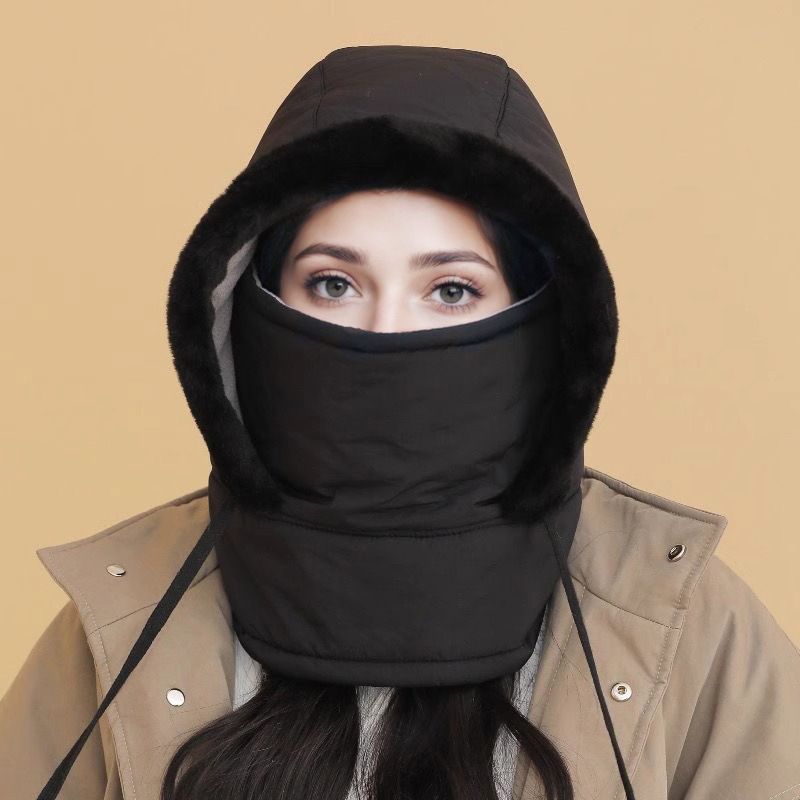 Katrien | Thermische muts met pluche voering en gezichtsmasker voor mannen en vrouwen