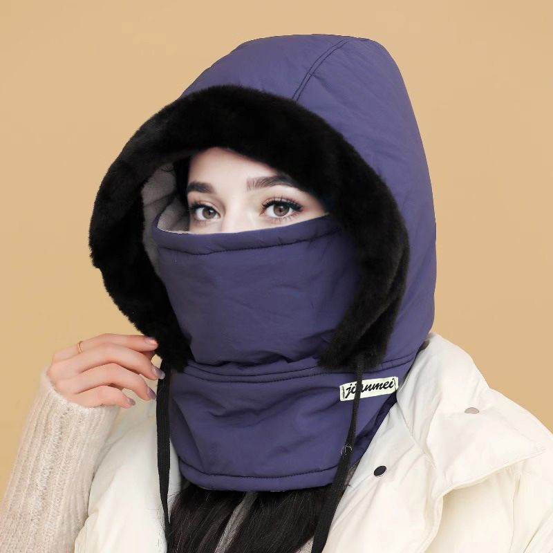 Katrien | Thermische muts met pluche voering en gezichtsmasker voor mannen en vrouwen