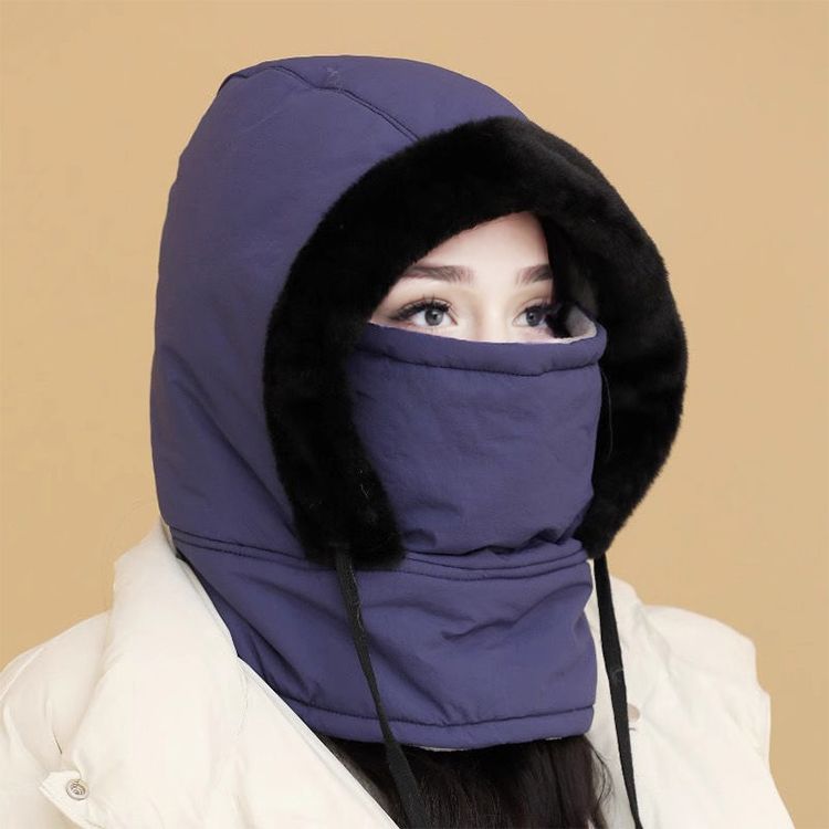 Katrien | Thermische muts met pluche voering en gezichtsmasker voor mannen en vrouwen