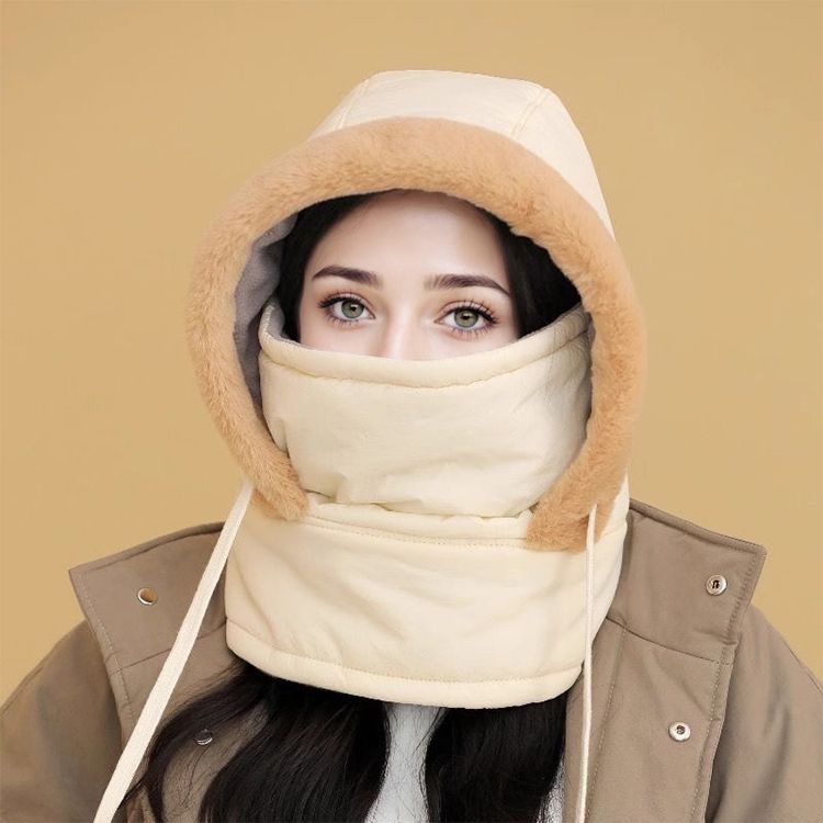 Katrien | Thermische muts met pluche voering en gezichtsmasker voor mannen en vrouwen