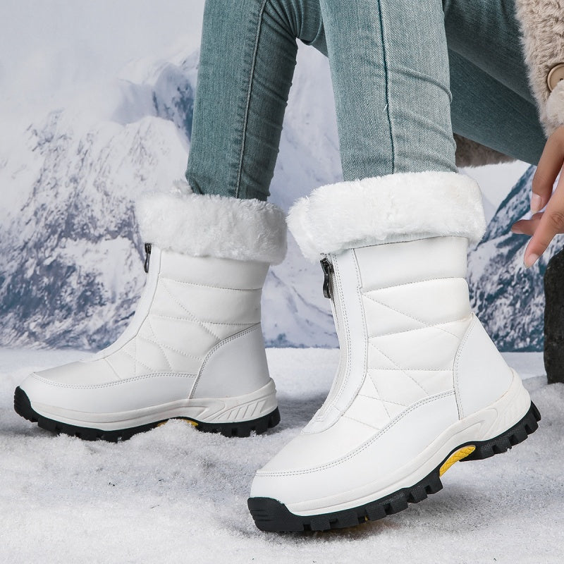 GlaciaBoots | Bottes de neige isolées pour femmes – Chaussures d'hiver chaudes, antidérapantes, à fermeture éclair et imperméables