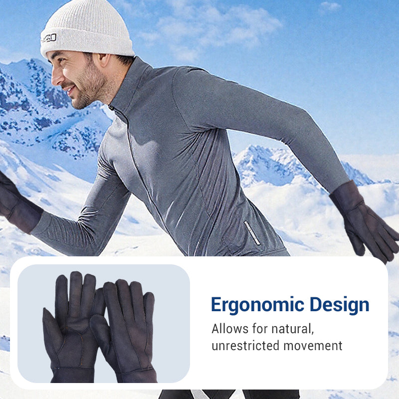 Glovra | Warme, zacht gevoerde winterhandschoenen met verlengde manchet – Winddichte, geïsoleerde handschoenen