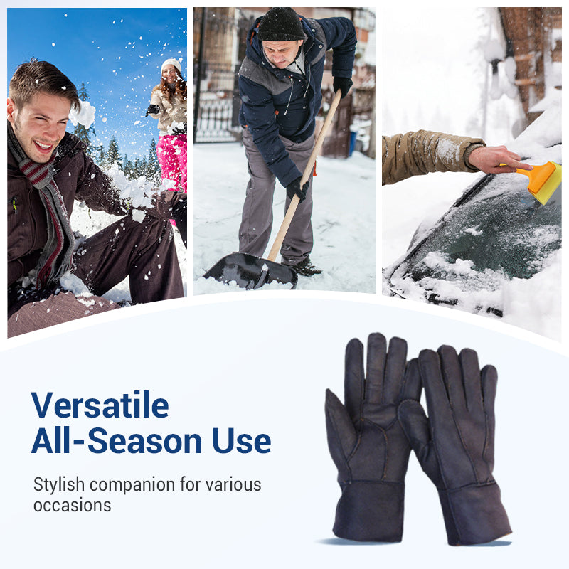 Glovra | Warme, zacht gevoerde winterhandschoenen met verlengde manchet – Winddichte, geïsoleerde handschoenen