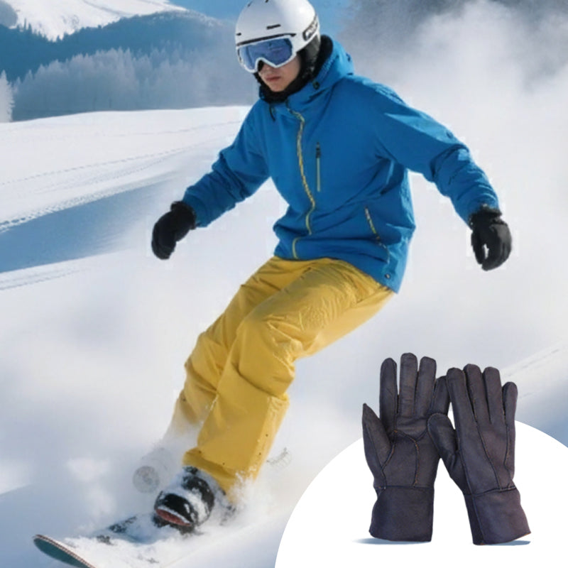Glovra | Warme, zacht gevoerde winterhandschoenen met verlengde manchet – Winddichte, geïsoleerde handschoenen