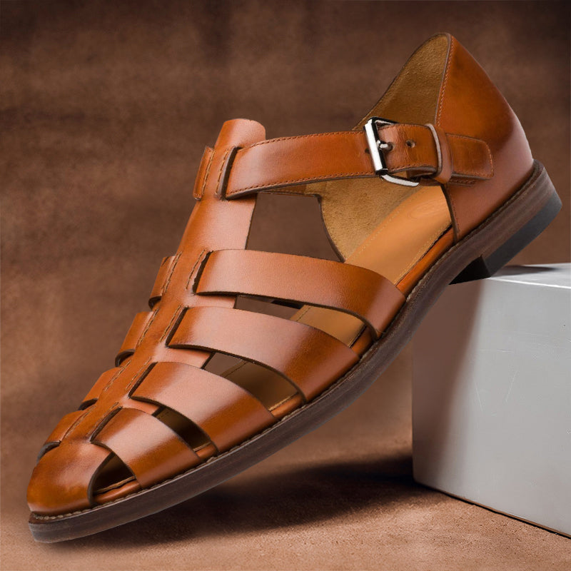Eero | Sandalen van gevlochten leer voor heren - Ademende, stijlvolle zomersandalen