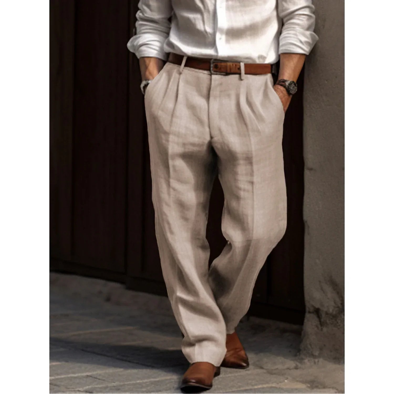 Alarion | Pantalon en lin pour homme – Coupe décontractée, confortable, léger et respirant