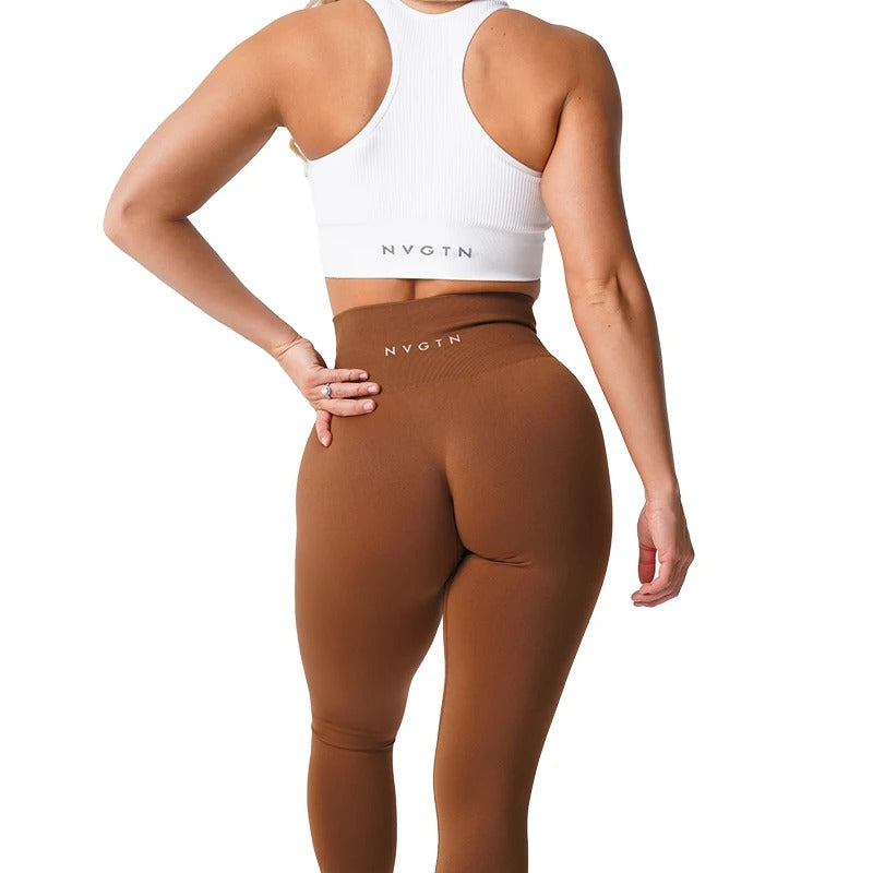 Effen naadloze legging dames