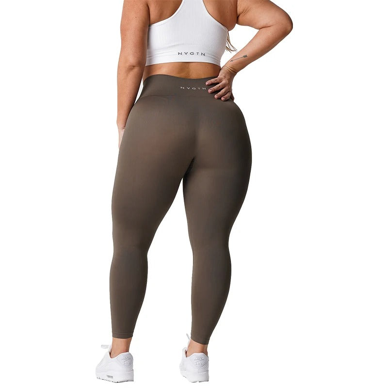 Effen naadloze legging dames