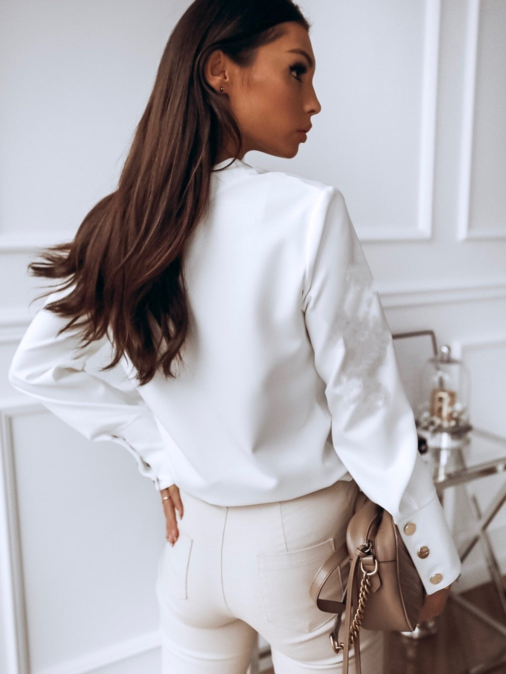 Hildegard | Elegante blouse met knopen en lange mouwen