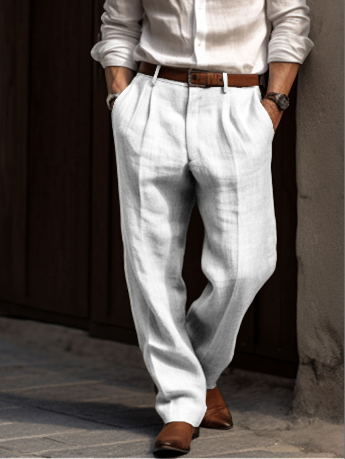 Alarion | Pantalon en lin pour homme – Coupe décontractée, confortable, léger et respirant