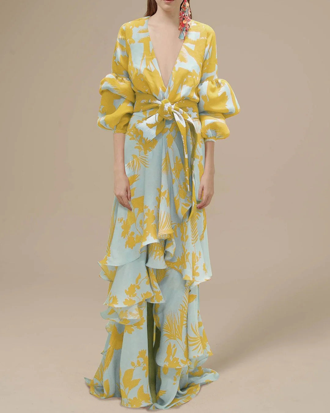 Zafire | Maxijurk van bedrukte chiffon voor dames – soepelvallend, lichtgewicht, boho-stijl