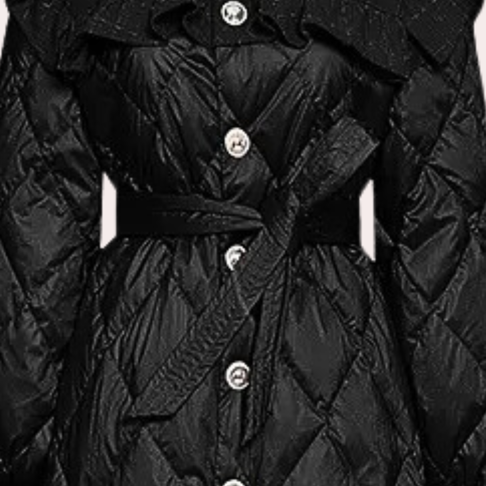 Thia | Vintage Winter Puffer Trench Coat voor Dames - Stijlvol & Warm - Verstelbare taille en knoopsluiting