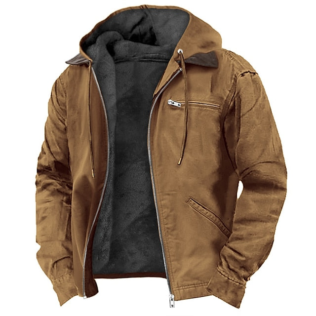 Nolan | Heren fleece gevoerd winterjack, winddicht & waterdicht, outdoor, koud weer kleding