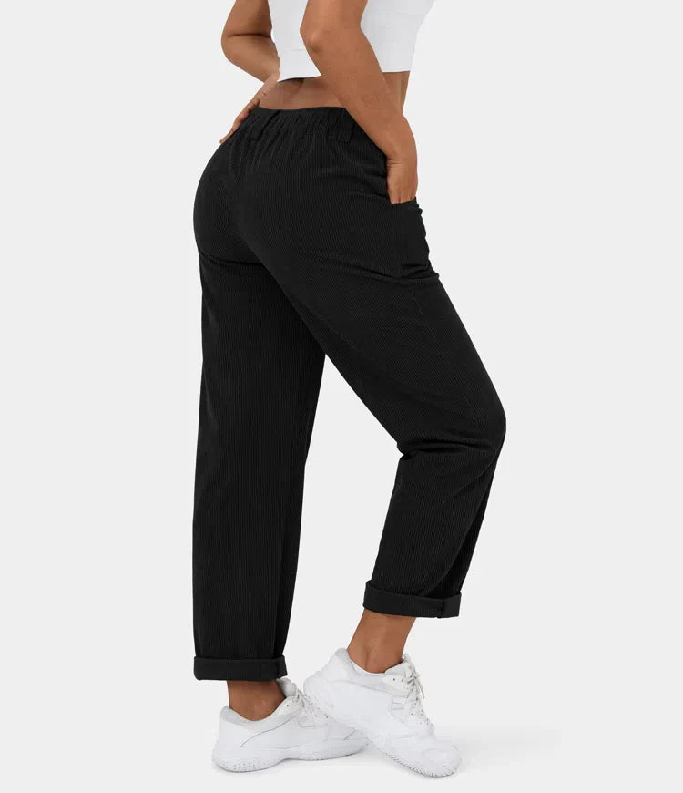 Judita | Pantalon en velours côtelé taille haute pour femme - confortable, élégant et polyvalent